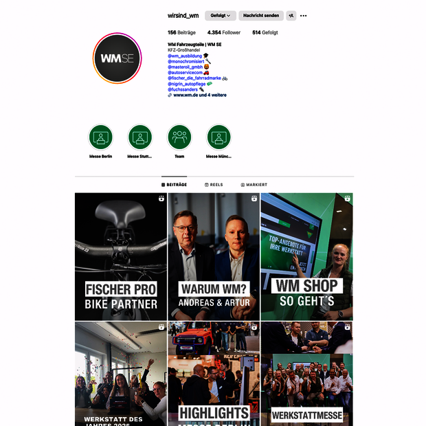 Instagram WMSE Systemzentrale - Instagram WMSE